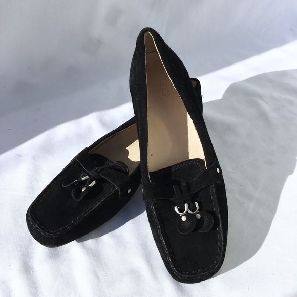 UGG Shoes - UGG Black Suede Loafers